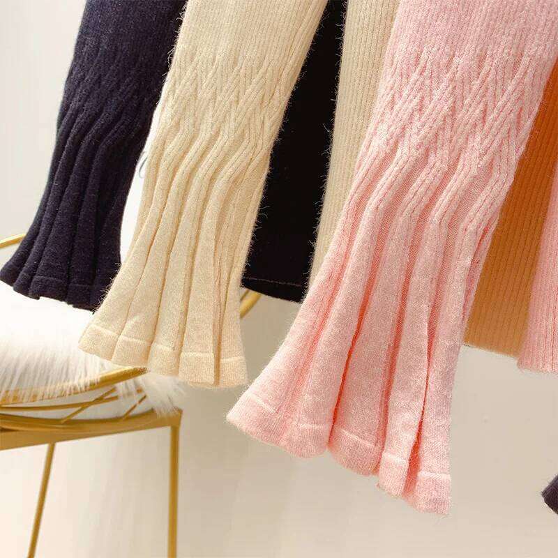 Autumn Winter Retro Tie 3D Bow Decors Sweater Flare Pullovers Bottoming Knitted Shirt Long Sleeve Tops Blusas Mujer 2019 Z260313