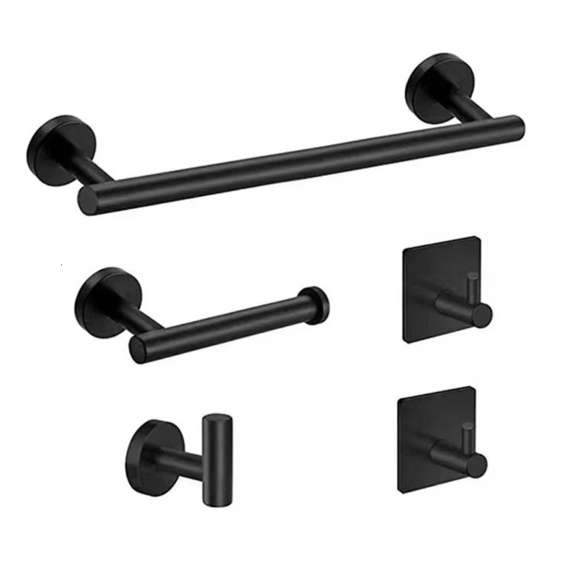 Wall Holder Self-Adhesive Key Rack Wall-Mounted Storage Bag with Door Entryway and Office Hook Black