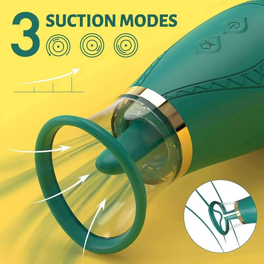 Tongue Licking Clitoris Vibrator Female Nipple Massager Three-Level Suction Vaginal Orgasm Masturbator for Women Adult Sex Toys 26H0313