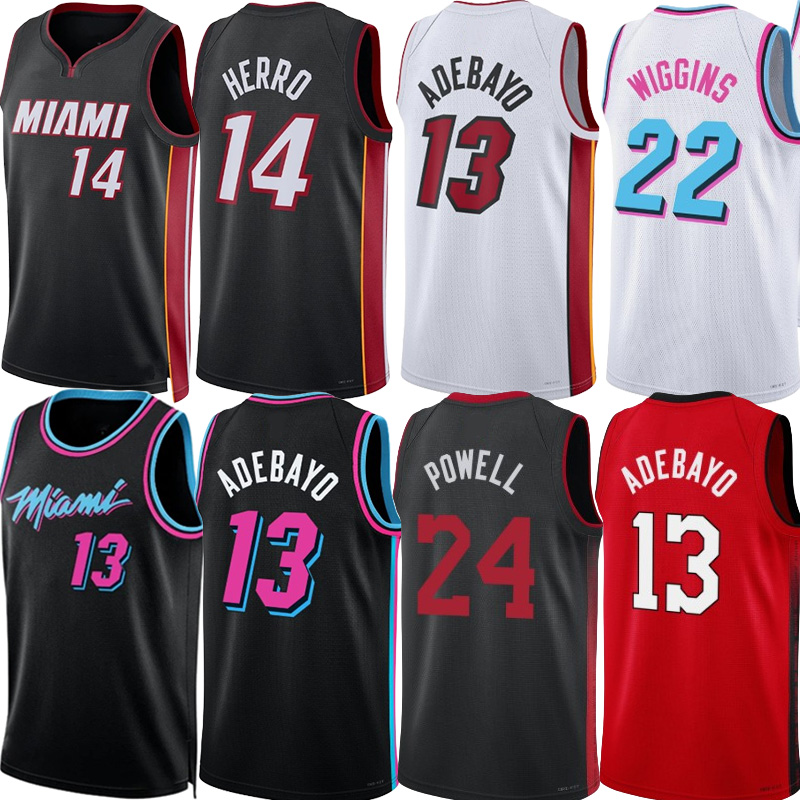 25 26 miami heats jersey Basketball Jerseys Bam Adebayo Andrew Wiggins Tyler Herro Norman Powell Jaime Jaquez jr. Simone Fontecchio Dwyane Wade James City Jersey