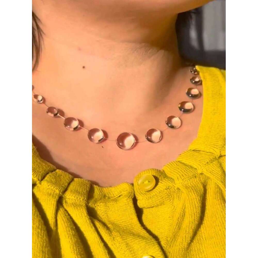 Ins Simulation Water Drop Clear Dewdrop Series Necklace Handmade Glue Dripped Fashion Jewelry Women Niche Gifts Friends H260312
