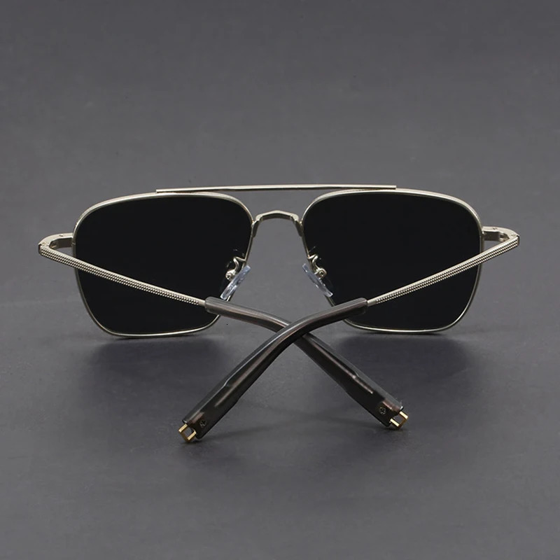 Vintage Personalized Sunglasses Men Ultra-light Square Metal Frame Double Beam Ultraviolet Protection Sun Glasses 260312