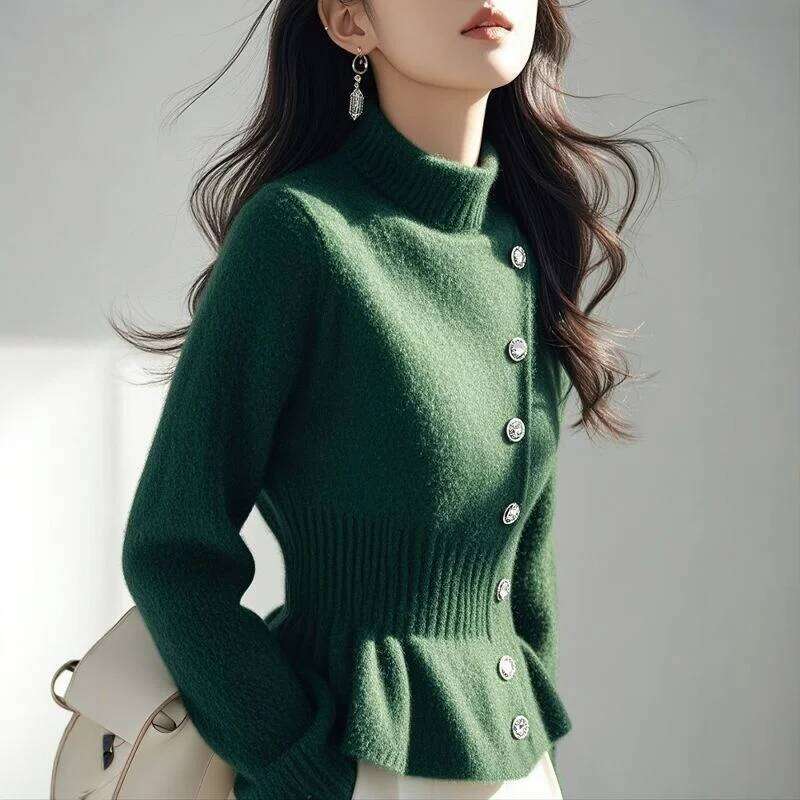 New Women Autumn Winter Elegant Slim Knitted Cashmere Jumpers Sweater Female Casual Long Sleeve Pullover Knitwear Z260313