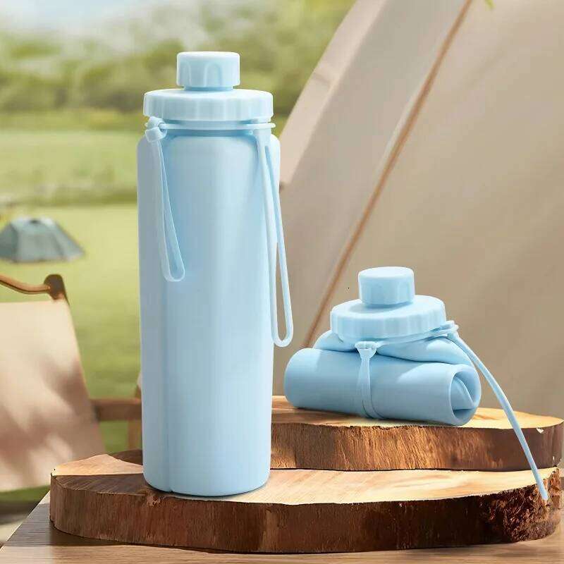 2025 New Sports Kettle Portable Anti-drop High Temperature Foldable Food Grade Silicone Cup Water Bottles Z260313