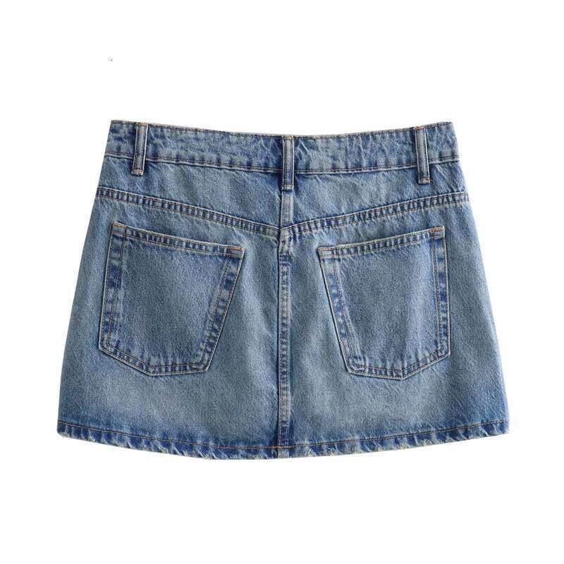 2024 New Spring and Summer Women's Mini Fashion Women Denim Skirts Casual Chic High Street Ladies Skirt Z260314
