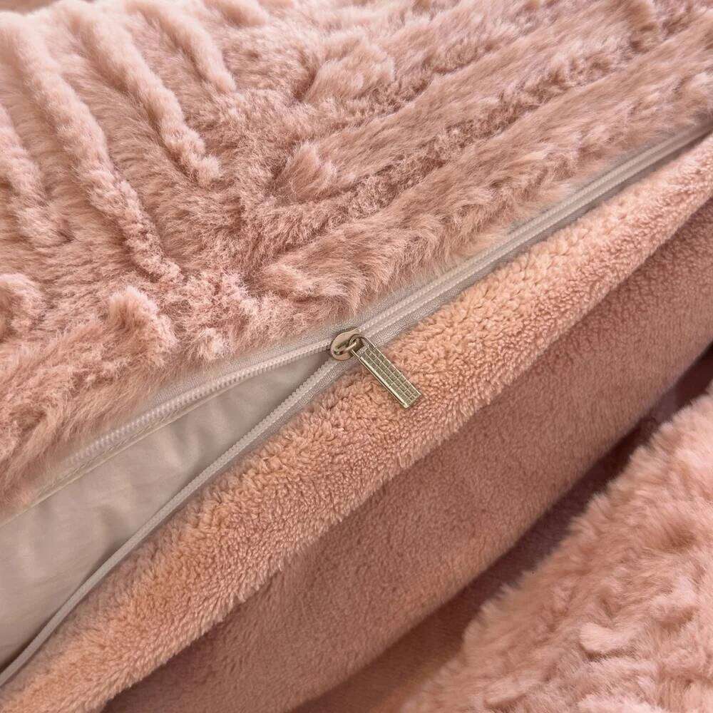 Solid Color Thickened Milk Velvet Bedding Winter Warm Duvet Soft Quilt Cover Bed Sheet Pillowcase Four-Piece Set H260312 - view 7