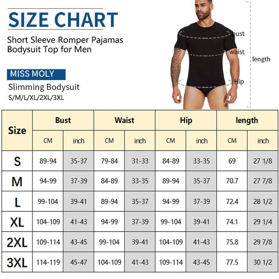 Mens Short Sleeve Full Body Shaper Bodysuit Tummy Control Romper Pajamas Waist Slimming Shapewear Underwear Undershirts 26Y0313