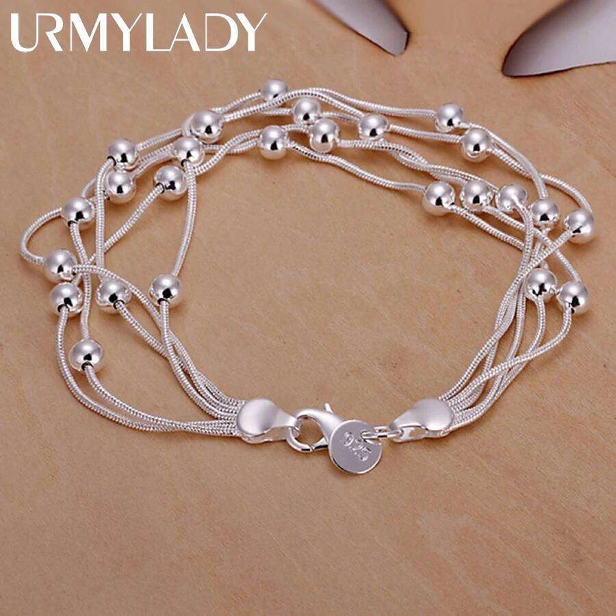 hot sell fashion fine product 925 Sterling Silver Jewelry chain beads Bracelets For cute lady women gifts H234 Z260313