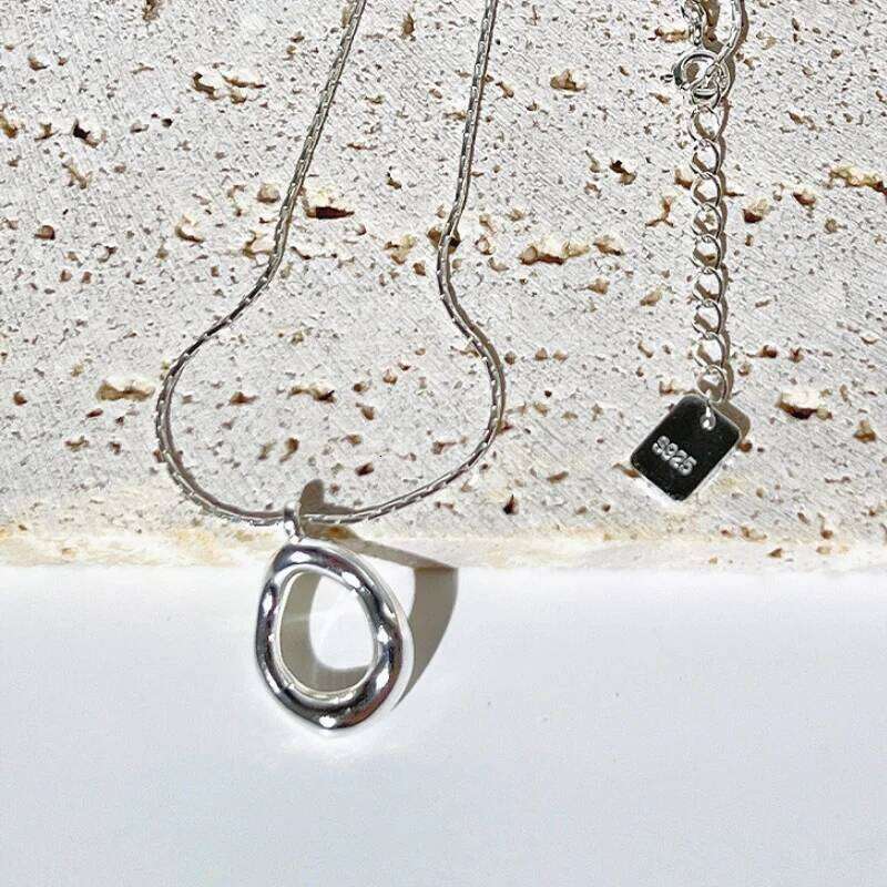 Simple Fashion Irregular Water droplet Oval Pendant Necklace for Women Trendy Clavicle Choker Friendship Jewelry Accessories H260312