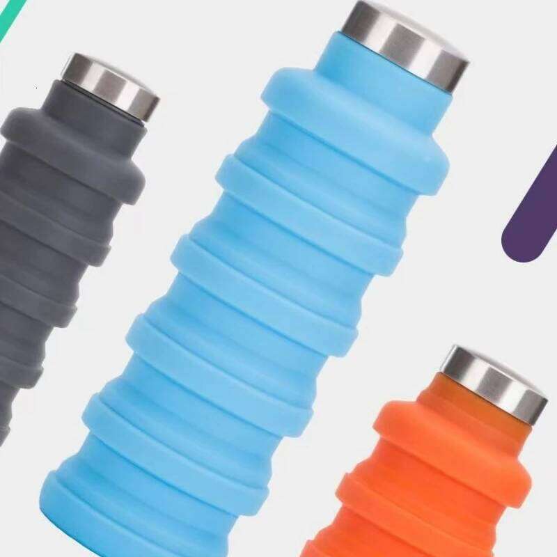 1pc Silicone Folding Sports Bottle Portable Outdoor Travel Water Cup Easy to Store Retractable Z260313