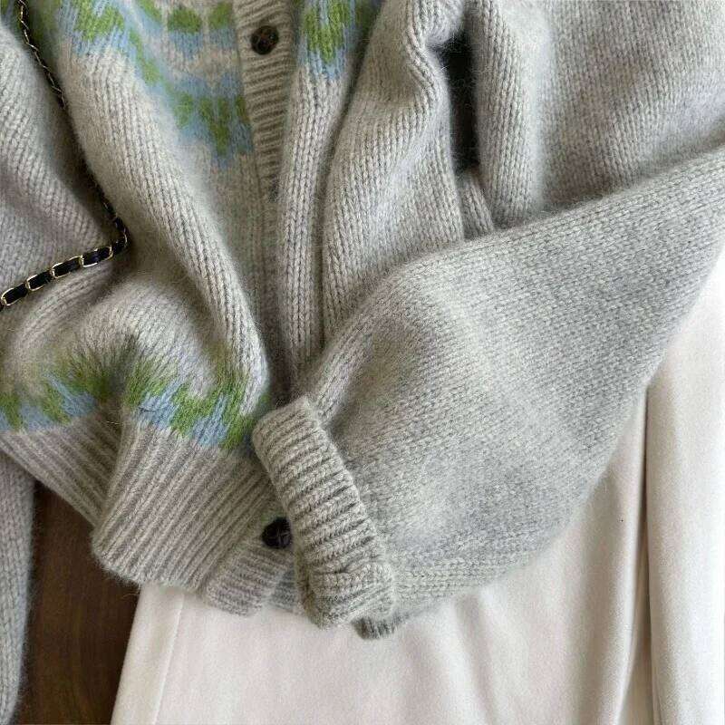 Vintage Cardigan Women Autumn Winter Clothing Sueter Mujer Korean Pull Femme Thicked Fashion Casual Knit Oversized Sweater Tops Z260314