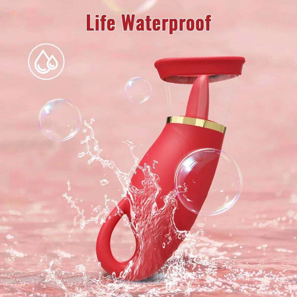 Sucking Vibrator Tongue Licking Clitoris Oral Vacuum Vagina Nipples Sucker Stimulator for Women Vibrating Female Adult Sex Toys 26H0313