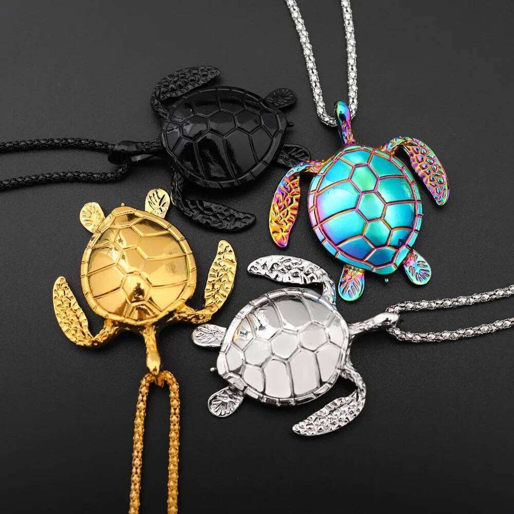Hot Sale Cross-border Supply Alloy Trendy Turtle Necklace Couple beach summer decoration H260312