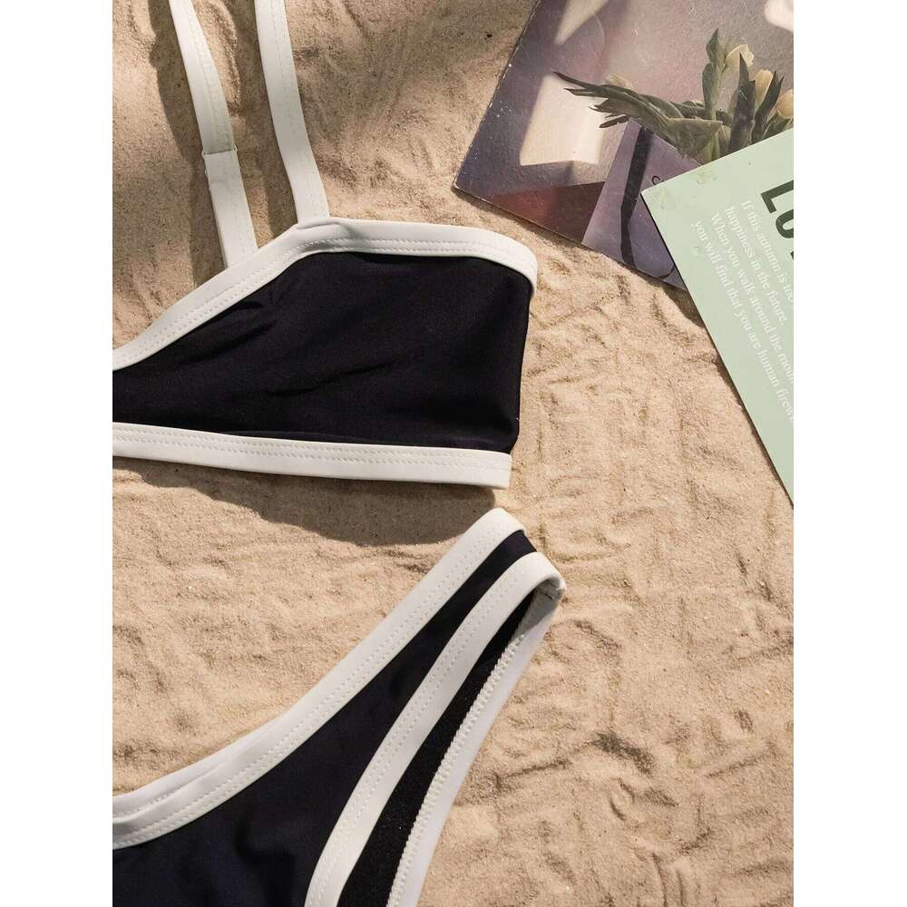 sexy white black patchwork micro bikinis sets two pieces swimsuit Brazilian bathing swimwear swimming suit Y260303