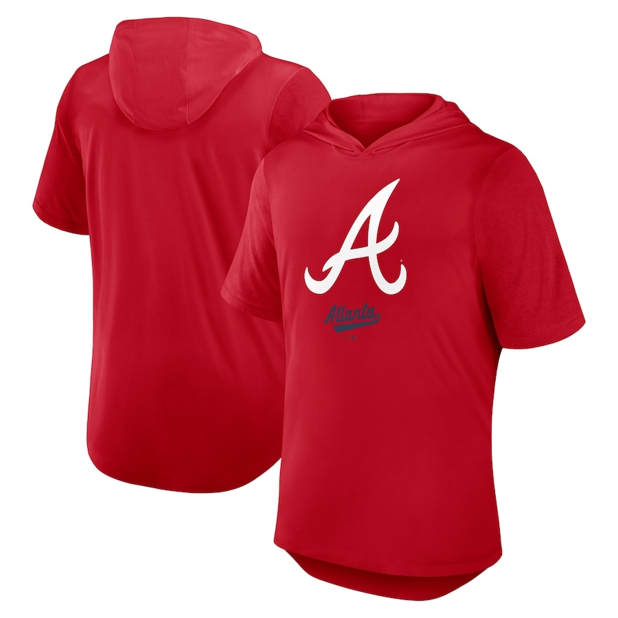 Braves Cutter & Buck Coastline Epic Comfort Recycled Eco Hoodie T-Shirt