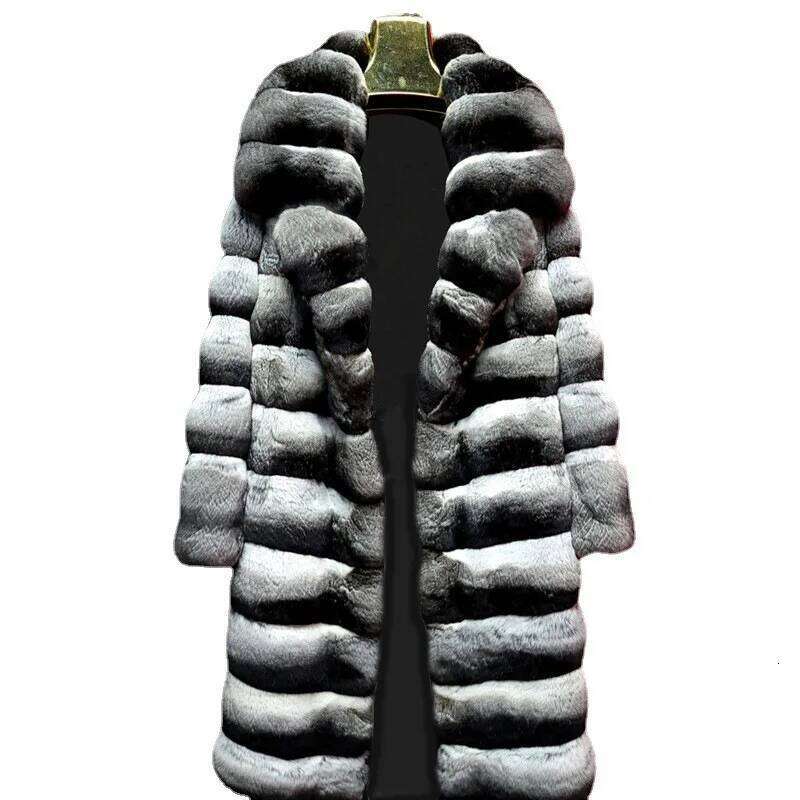 Coat Men Winter Faux Fur Jacket Mink Warm Mid Length Jackets Luxury Business Thick 2025 Outerwear Fluffy Shaggy Overcoat Z260313