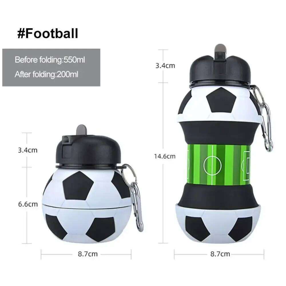 Fold Cups Mug Outdoor Sports Basketball Football Baseball Tennis Golf School Leakproof Portable Kids Water Bottle Z260314