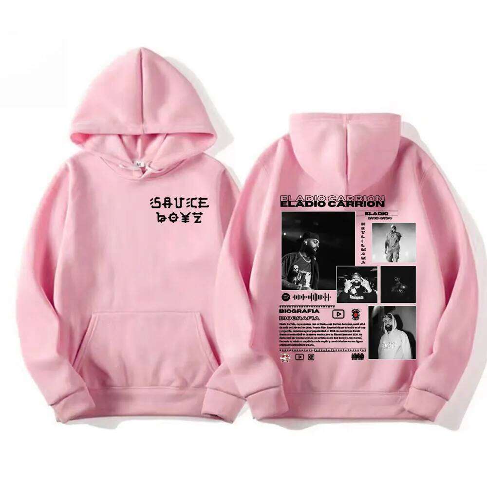 Rapper Eladio Carrion album Merch Hip Hop Punk Harajuku Hoodie High-quality men's comfortable hoodie Z260315