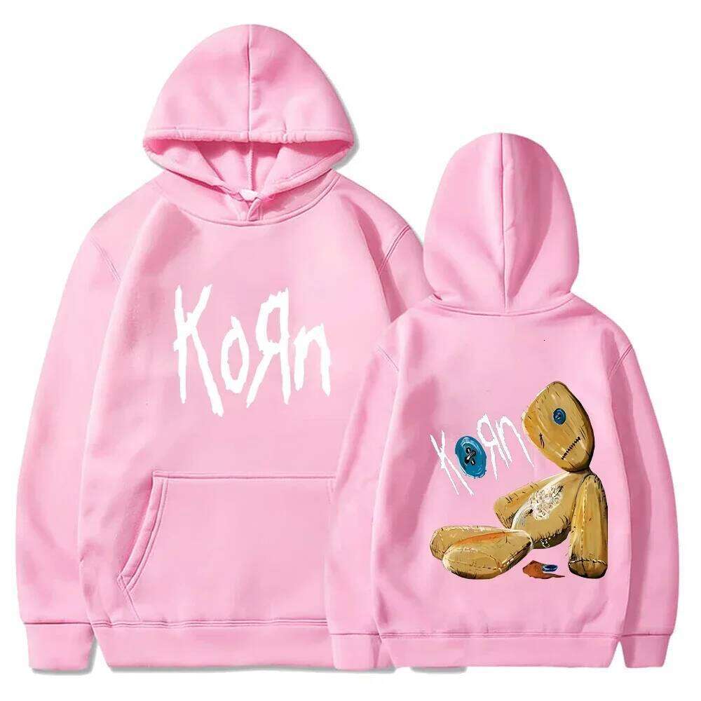 Korn Rock Band Hoodies Spring Autumn Pullover Men's Fashion Printed Hooded Sweatshirt Loose Casual Daily Streetwear Sweater Tops Z260315