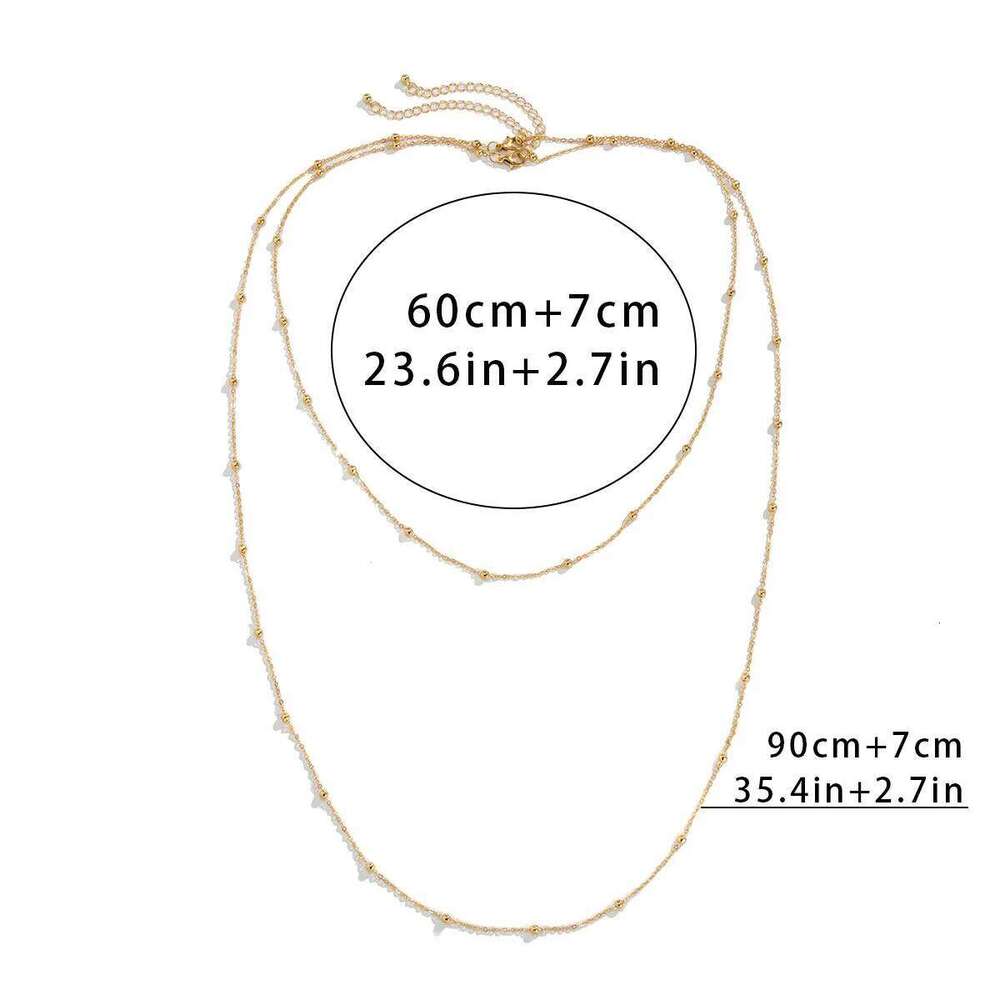 Stainless steel exaggerated beaded long jewelry for women 2024 hip hop clavicle chain charm necklace H260312