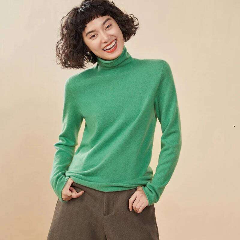 100% Cashmere Sweater For Women Turtleneck Sweaters New Knit Tops Fall Winter Warm Long Sleeve Pullover Fashion Woman Clothing Z260313