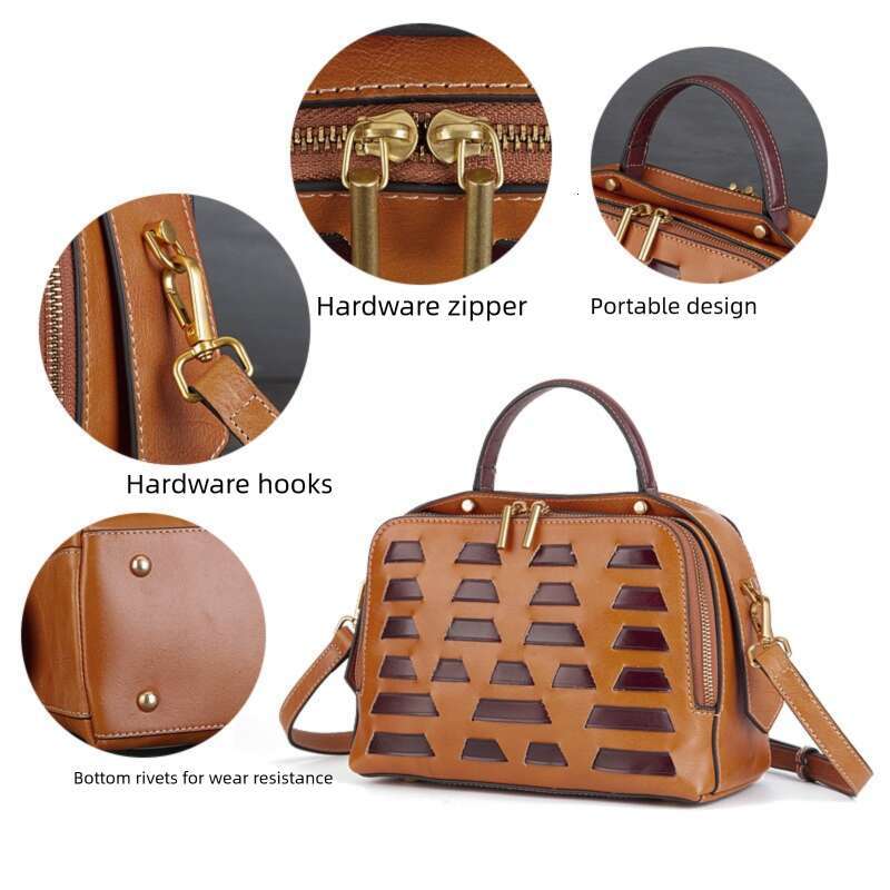 Luxury BagsTotes New Product Top Layer Vegetable Tanned Leather Dumpling Vintage Woven Series Large Capacity Handheld Crossbody Women S Bag SENYY