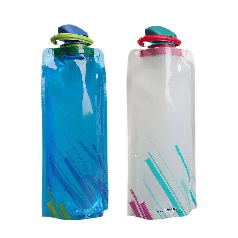 1pc 700ml Portable Ultra Light Folding Soft Water Bag For Outdoor Sports Camping, With Handle & Hanging Hook Camping Stuff Z260314