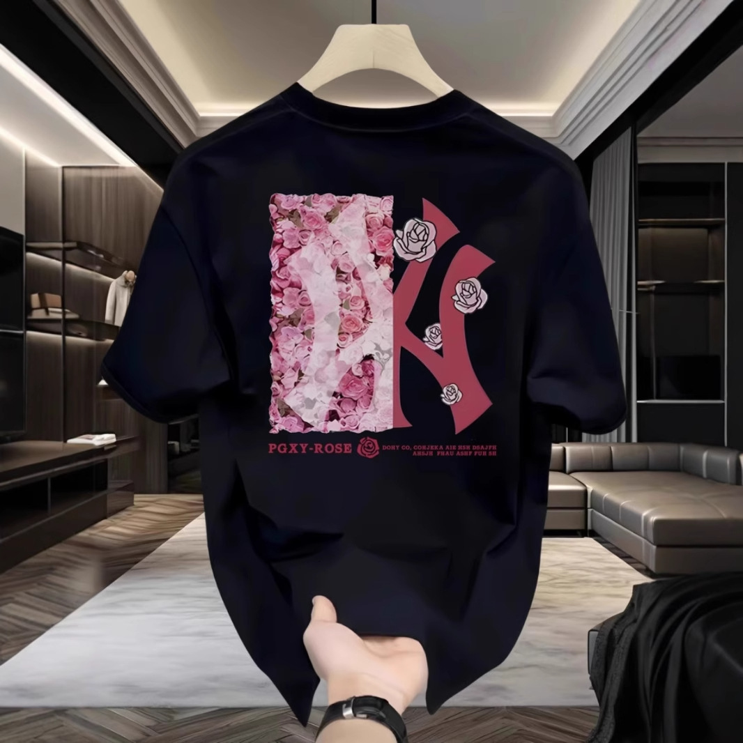 Designer Shirt Elegance High-end Round Neck Hipster Fast Delivery Daily Wear Top Mens Clothes Refreshing Cotton Comfortable Fabric