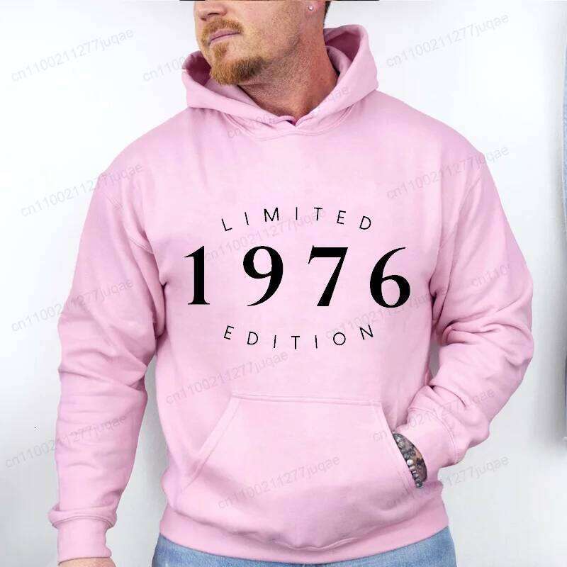 New Fashion Men's Sweatshirt Winter Autumn Casual Hoodies Vintage EST Birthday Limited Edition 50th 1976 Sweatshirts Z260314