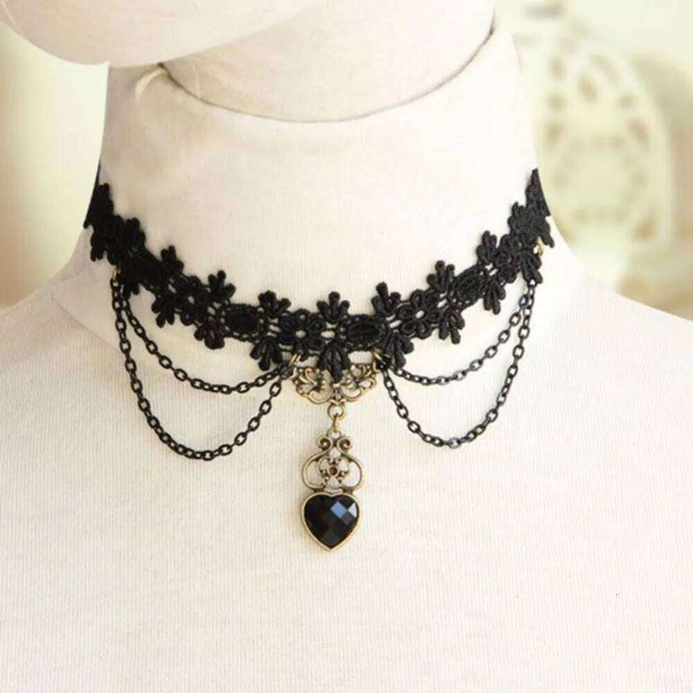 Hot Sale Black Necklace Sexy Punk Style Personalized Collar Lace Gothic Jewelry Accessories Gift H260312
