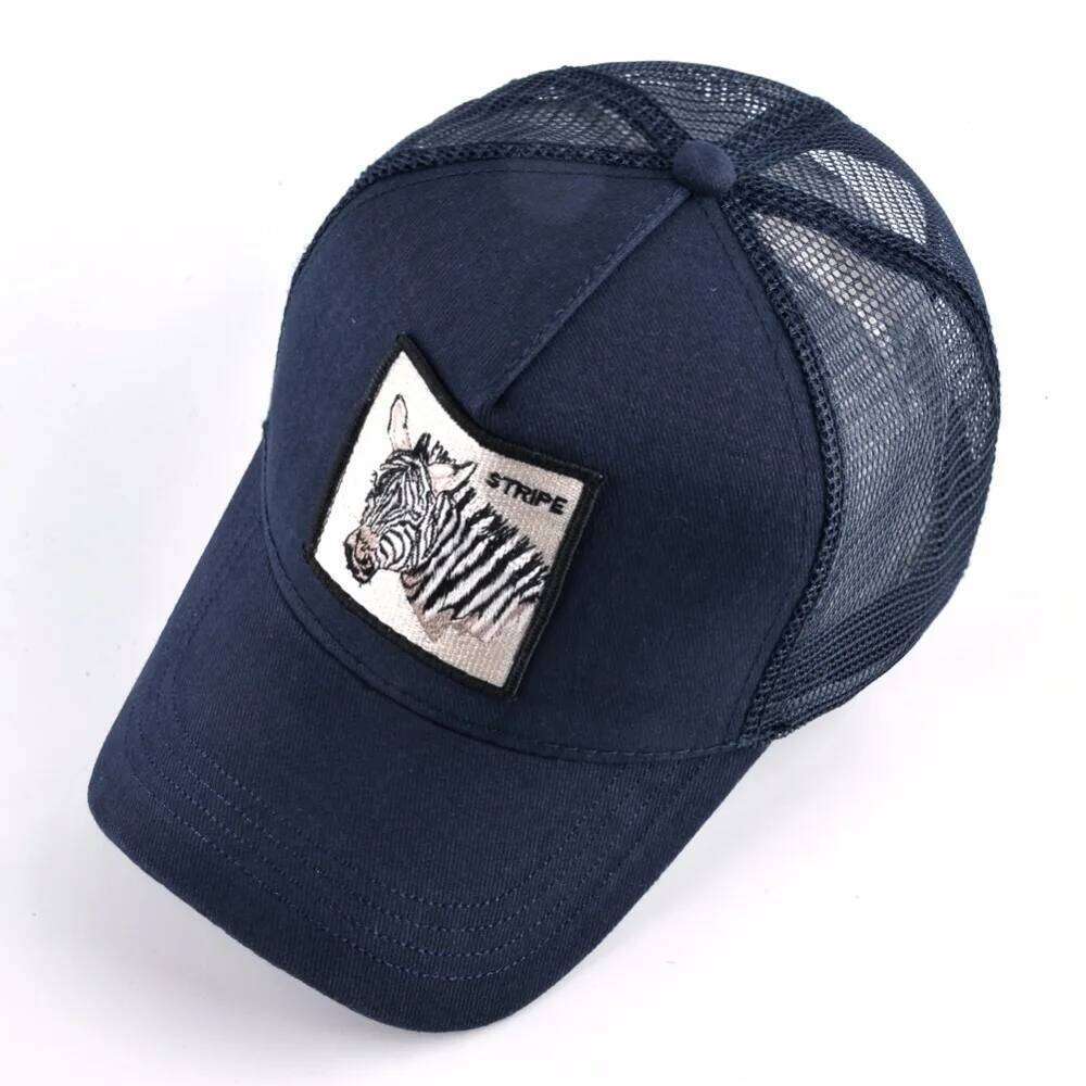 High Quality Zebra Embroidery Baseball Cap Women Men Summer Mesh Snapback Hip Hop Hat Fashion Unisex Trucker Bone Casquette Z260313