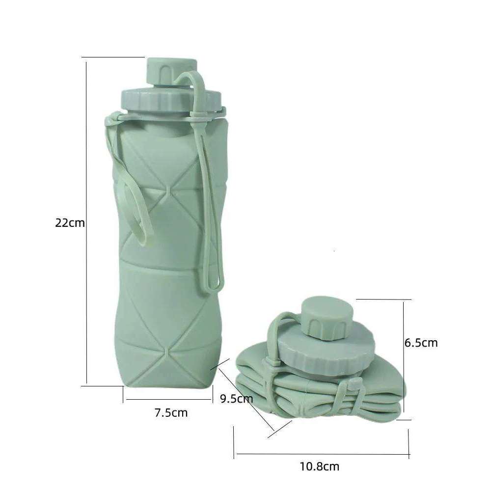 Portable folding outdoor sports silicone travel bottle, extendable and convenient water kettle Z260313