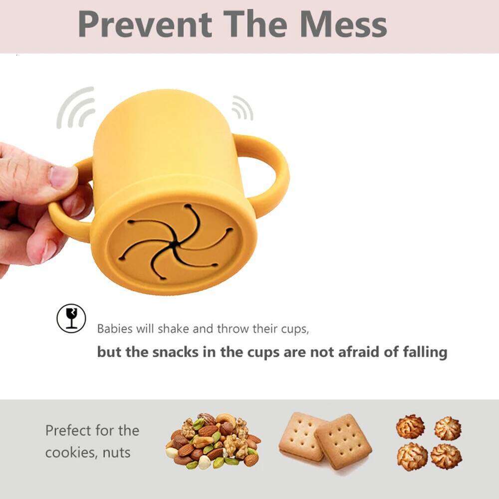 Silicone Baby Straw Cute Training Sippy Cup with Handles, Straws, Lids - Reusable Snack Cups Feeding Supplies for Toddlers Z260314