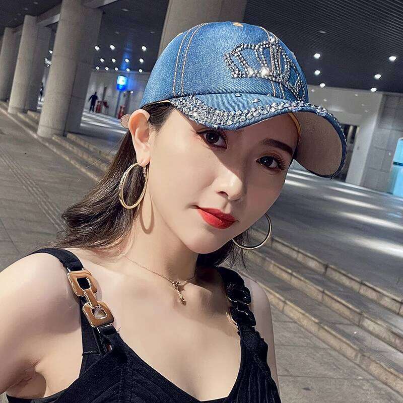 Fashion Spring Summer Hats For Women Cowboy Hat Shiny Baseball Cap Adjustable Sunhat Sunshade Denim Cloth Hot Z260313