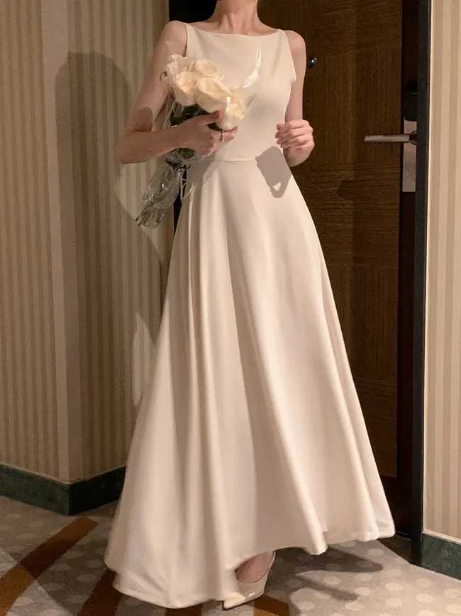 Ele Chic Long Svel Dr High Waist A-Line Silhouette Commute Sle Summer Collection Faionable oulder DesignT260314