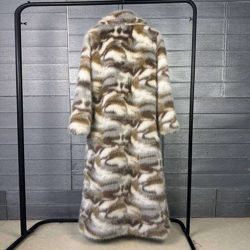 High Quality Camouflage pattern Imitating Fox Thickened 2025 New Temperament Winter Women Fur Coat H778 Z260313