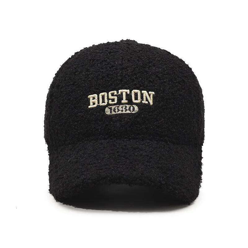 FS Warm Winter Baseball Cap For Men Black Beige Letter Women Lambswool Hats Thick Street Windproof Trucker Hat Bone Masculino Z260314