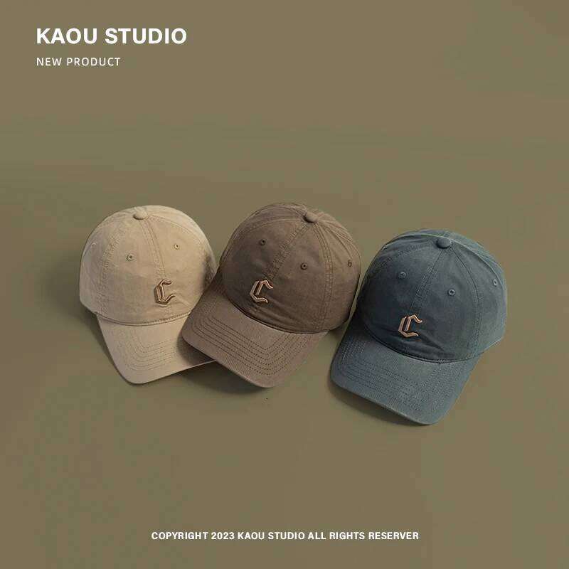 All-Match Men's and Women's Washed Baseball High Quality Three-Dimensional Embroidery Sunshade Hat Curved Brim Peaked Cap Z260314