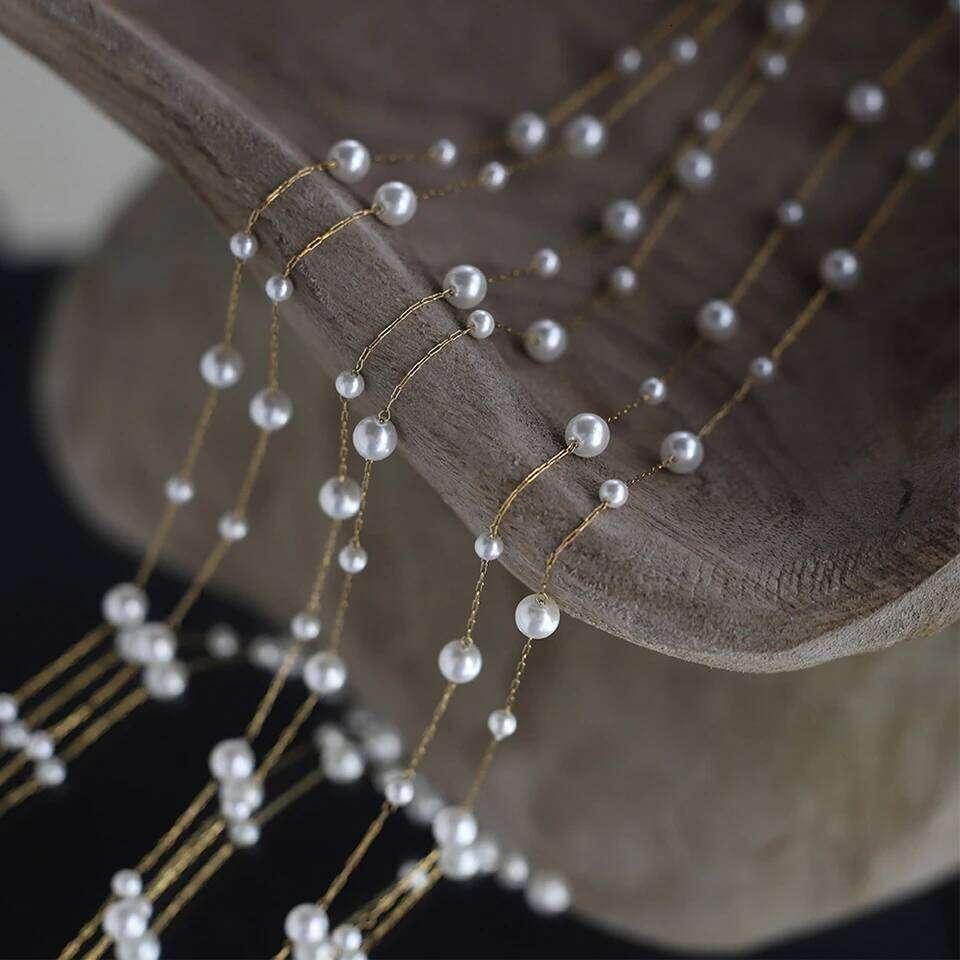 ZAKOL Stainless Steel Temperament Pearl Chain Choker Necklace for Women Waterproof Collar Jewelry Bijoux Gift H260312