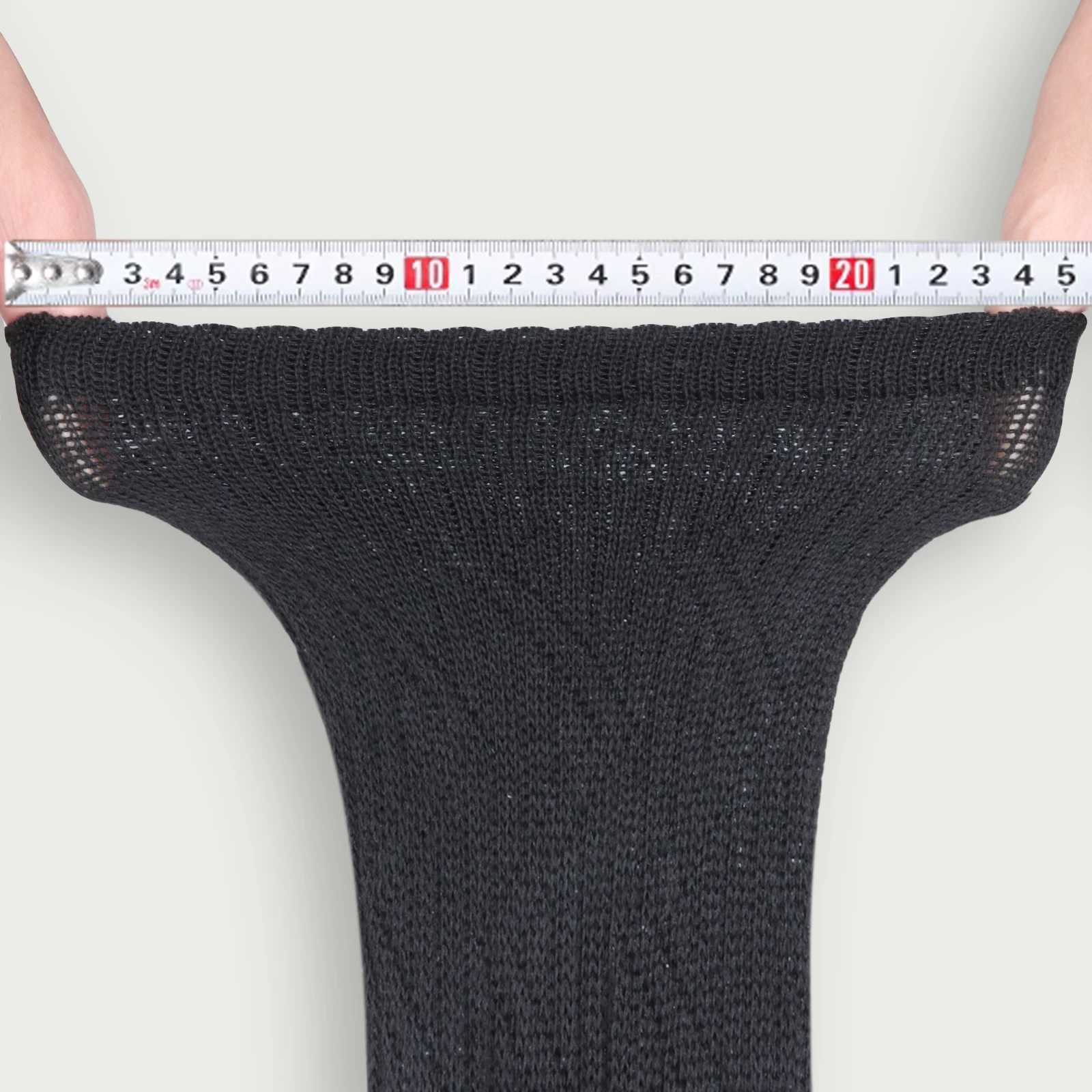 YUEDGE 5 Pairs Bamboo Diabetic Mens Crew Socks Non-Binding Loose Socks for Women Men D260313