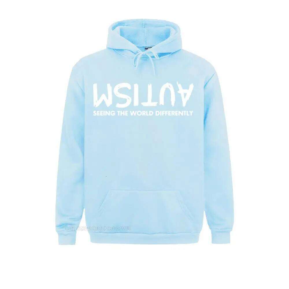 Coupons Harajuku Plain Autism Seeing Differently Men Fitness Anime Pullover Hoodie Autismo Autistic Z260314