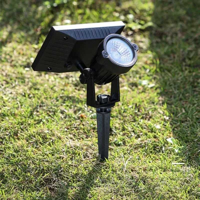 LED Solar Light Outdoor IP65 Waterproof Solar Lawn Lamp Adjustable Wall Garden Yard Tree Pathway Driveway Landscape Spotlight H260313