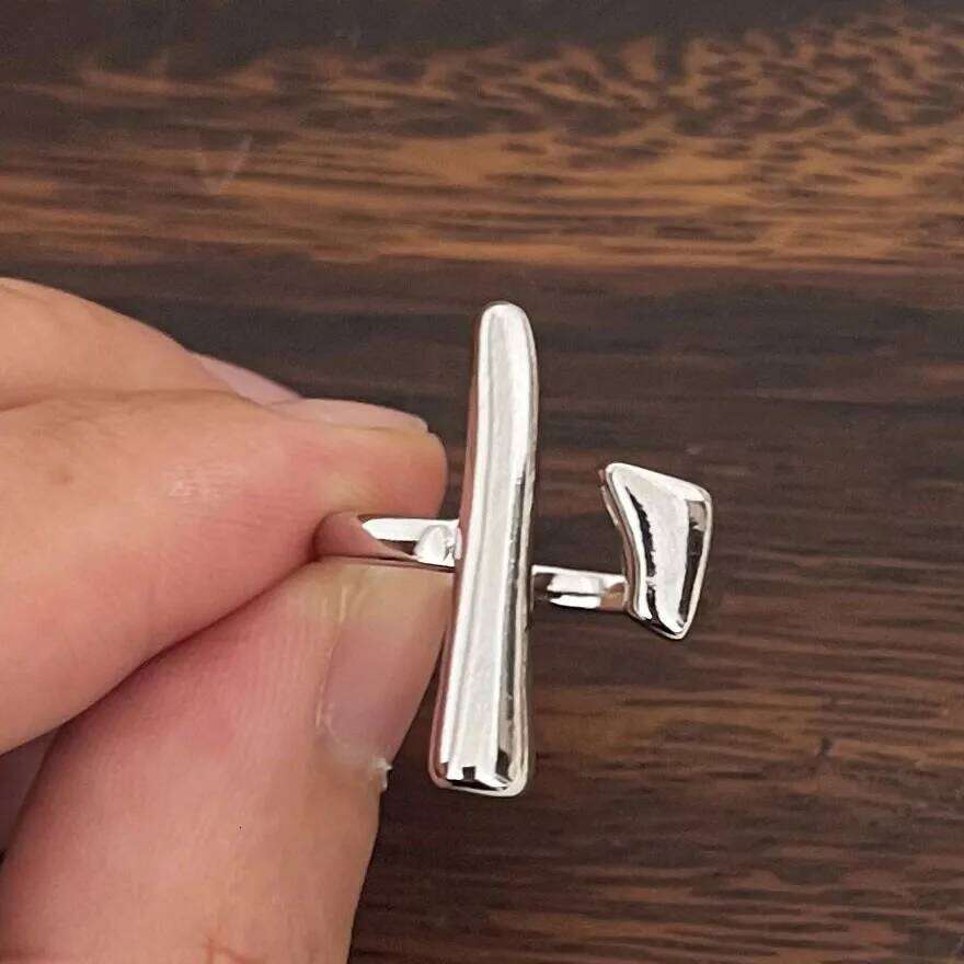 925 Sterling Silver Rings Women Men Fine Jewelry Finger Adjustable Open SImple Strip Ring For Party Birthday Gift H260312