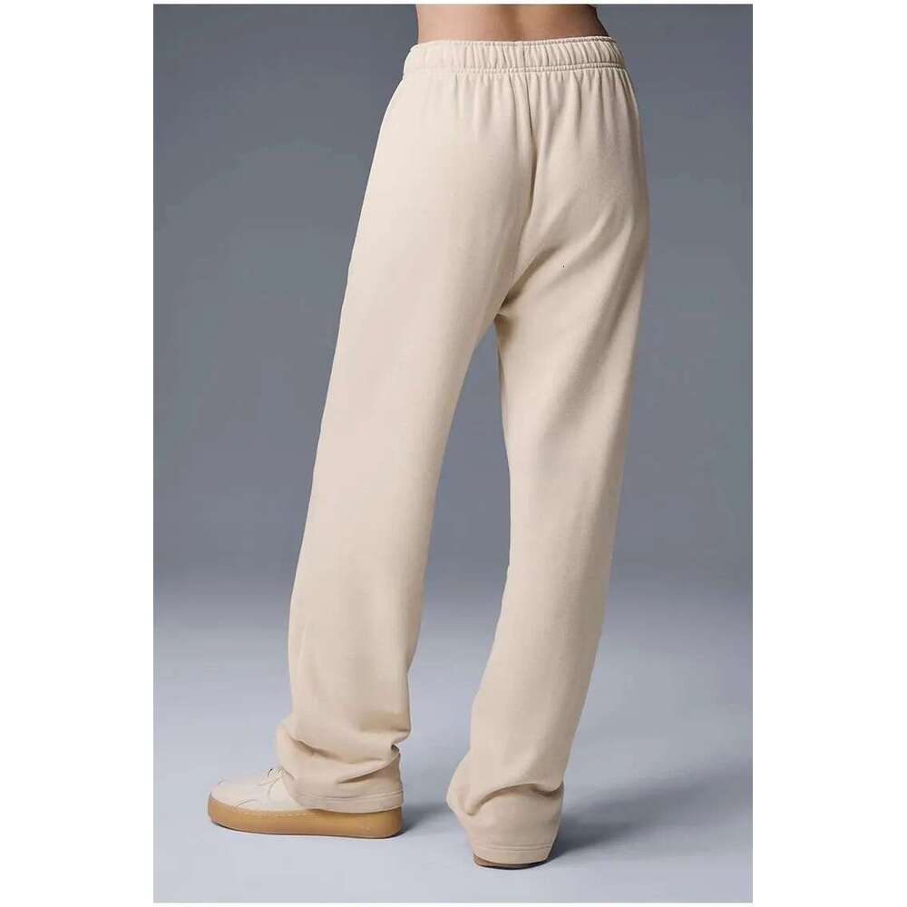 Women's Pants Cotton Wide Leg Women Casual Elastic Waist Drawstring Sweatpants Classic Versatile Straight Sports Z260312