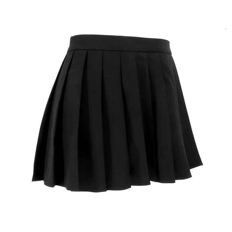 Mini Women New Summer Black Fashion Zipper Partywear Casual Slim Pleated Elegant Versatile Sexy Female Skirt Z260314
