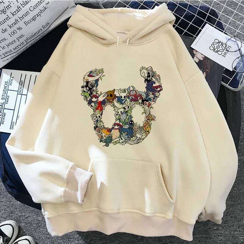 Hollow Knight Hoodies Men Korea Ulzzang Grunge Y2k Aesthetic Fmale Autumn and Winter Pullover Hoddies Graphic Streetwear 26Y0313
