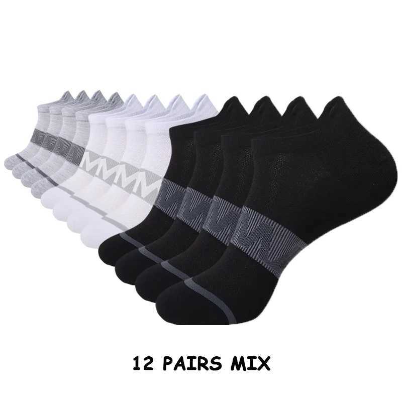 12 Pairs of High-Quality Mens Sports Fitness Running Socks For Spring and Summer Outdoor Leisure and Breathable Short Socks D260313