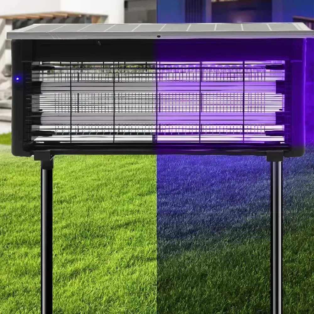 JOYINLED Solar Mosquito Killer Lamp IP65 Waterproof Outdoor Light with UV Attraction MetalFlame Retardant PP Garden Yard Patio H260313