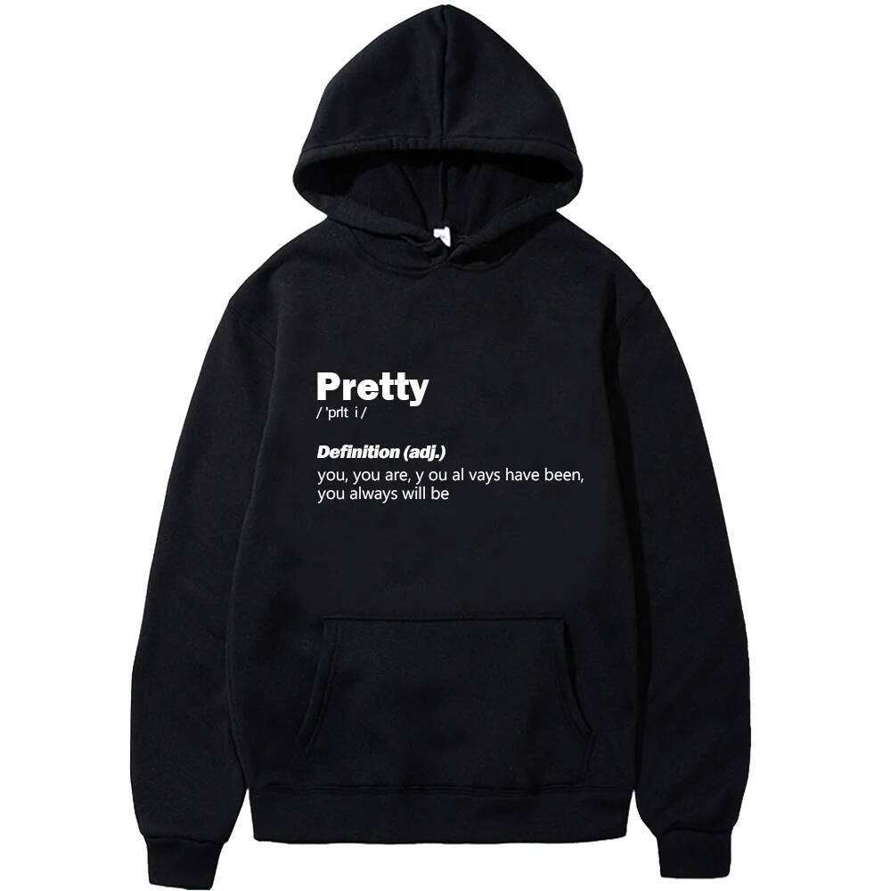 2026 Pretty Definition - Black Pullover JVKE Same as official website Hoodie Comfortable Gothic Clothes Long Sleeve Moletom Z260314