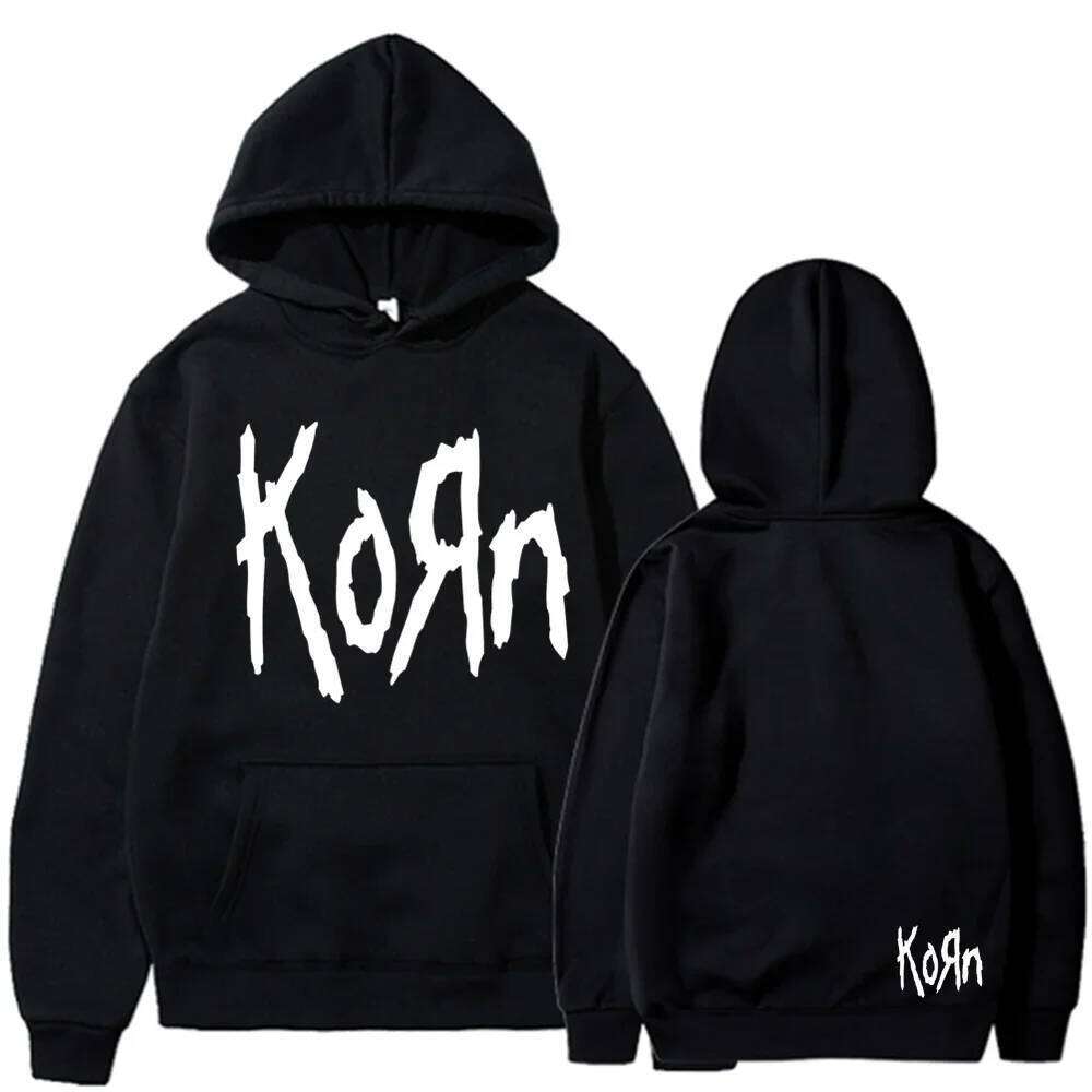 Korn Rock Band Letter Hoodie Men Women Hip Hop Harajuku Hoodies Leisure High Street Sweatshirt Autumn Winter Unisex Sweatshirts Z260314